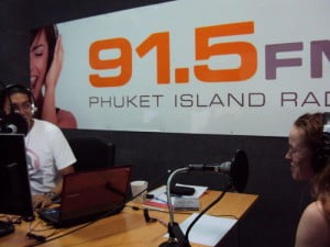 Grainne Duffy at 91.5 FM Phuket